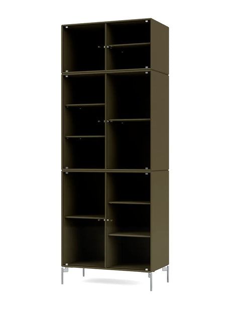 Ripple IV Vitrineskab, inkl. ben fra Montana - Oregano / Krom - Jacobsen Plus