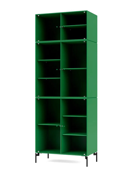 Ripple IV Vitrineskab, inkl. ben fra Montana - Parsley / Black - Jacobsen Plus