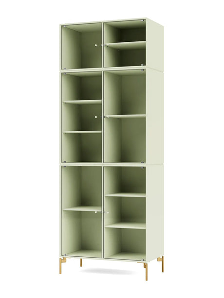 Ripple IV Vitrineskab, inkl. ben fra Montana - Pomelo / Messing - Jacobsen Plus