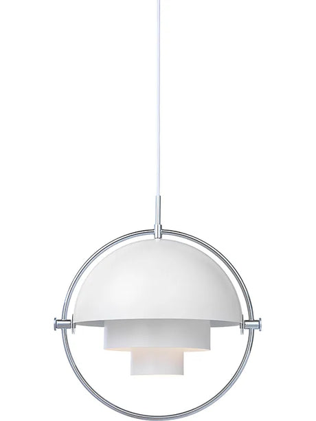 Multi-Lite pendel fra GUBI - Hvid skærm - krom stel - Jacobsen Plus