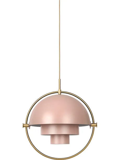 Multi-Lite pendel fra GUBI - Rose skærm - messing stel - Jacobsen Plus