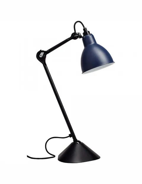 Nr. 205 bordlampe fra Lampe Gras - Sort stel / Blå - Jacobsen Plus