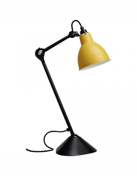 Nr. 205 bordlampe fra Lampe Gras - Sort stel / Gul - Jacobsen Plus