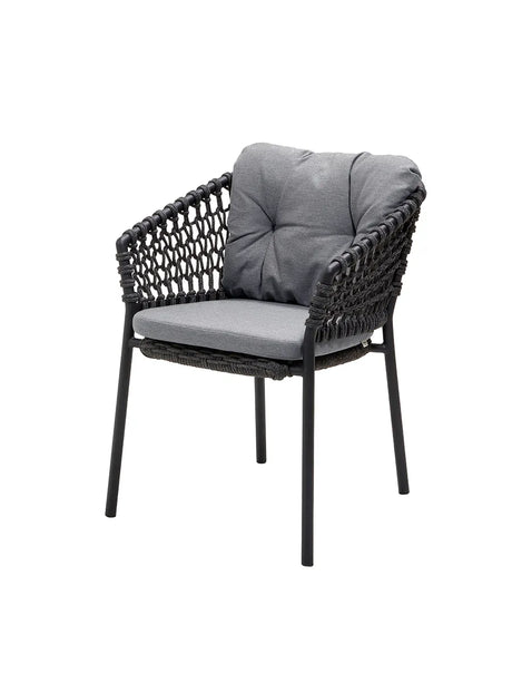 Ocean Stol, Soft Rope fra Cane-line - Dark grey / Grey, Cane-line Natté - Jacobsen Plus