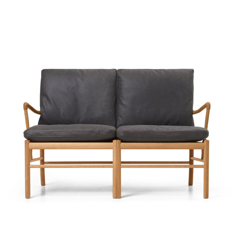 OW149-2 Colonial sofa eg olie, Terra-læder af Ole Wanscher - Terra Raku 20367 - Jacobsen Plus