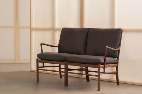 OW149-2 Colonial sofa valnød olie, Terra-læder af Ole Wanscher - 1 - Jacobsen Plus