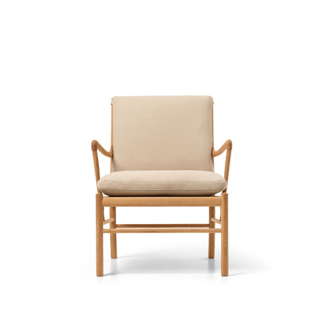 OW149 Colonial lænestol, eg olie, Terra-læder af Ole Wanscher - Terra Lime 20365 - Jacobsen Plus