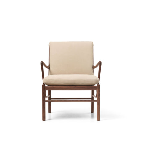 OW149 Colonial lænestol, valnød olie, Terra-læder af Ole Wanscher - Terra Lime 20365 - Jacobsen Plus