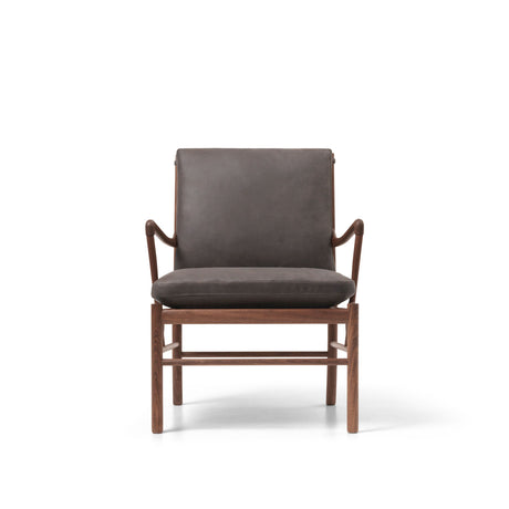 OW149 Colonial lænestol, valnød olie, Terra-læder af Ole Wanscher - Terra Raku 20367 - Jacobsen Plus