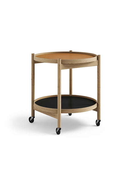 Bakkebord, Ø50 af Hans Bølling - Ubehandlet eg / CLAY (orange-sort) - Jacobsen Plus