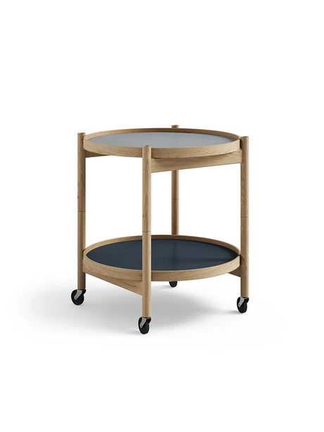 Bakkebord, Ø50 af Hans Bølling - Ubehandlet eg / WATER (blå-mørk blå) - Jacobsen Plus