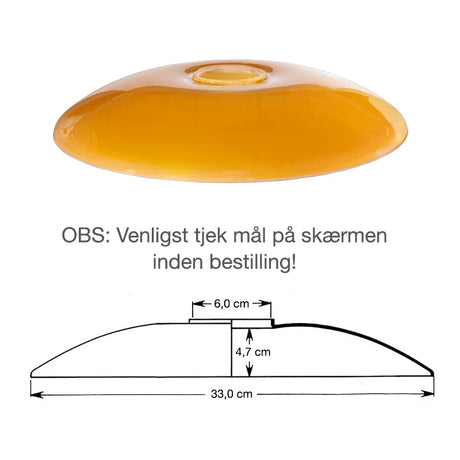 PH 3½-3 Overskærm i ravfarvet glas fra Louis Poulsen - 2 - Jacobsen Plus