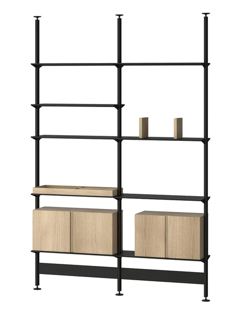 Pira G2 Floor-to-Ceiling Shelving Bundle A fra String - Sort - Eg - Jacobsen Plus