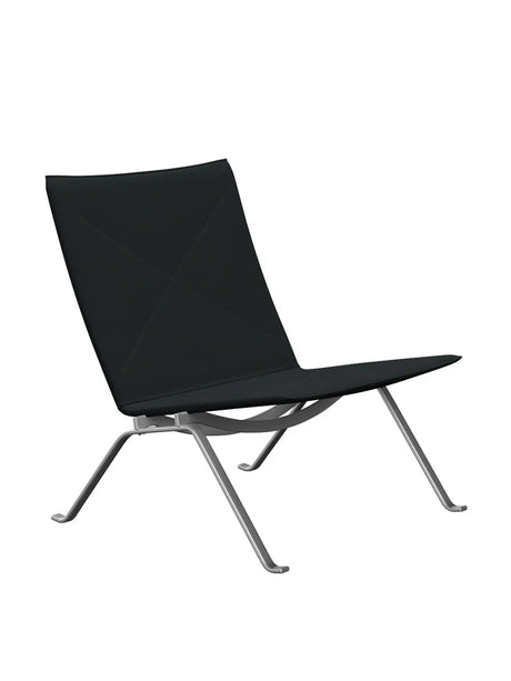 PK22 Loungestol af Poul Kjærholm - Canvas / Sort - Jacobsen Plus