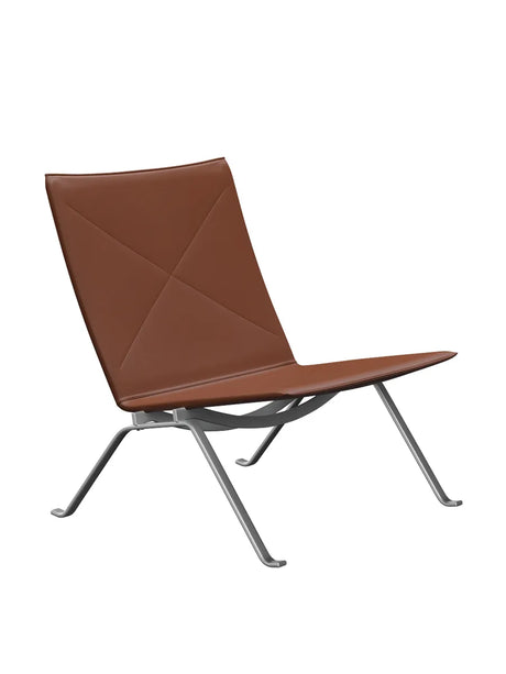 PK22 Loungestol af Poul Kjærholm - Aura læder / Cognac - Jacobsen Plus