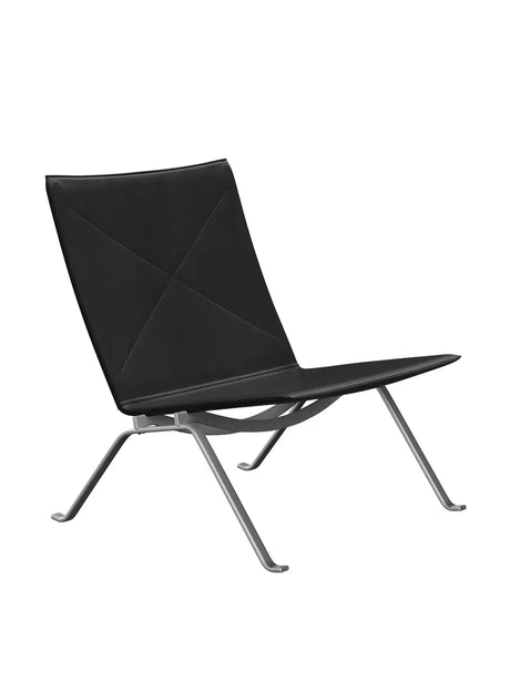 PK22 Loungestol af Poul Kjærholm - Grace læder / Sort - Jacobsen Plus