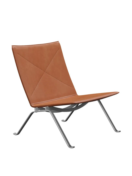 PK22 Loungestol af Poul Kjærholm - Grace læder / Valnød - Jacobsen Plus