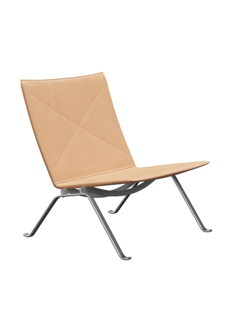 PK22 Loungestol af Poul Kjærholm - Natur læder / Natur - Jacobsen Plus