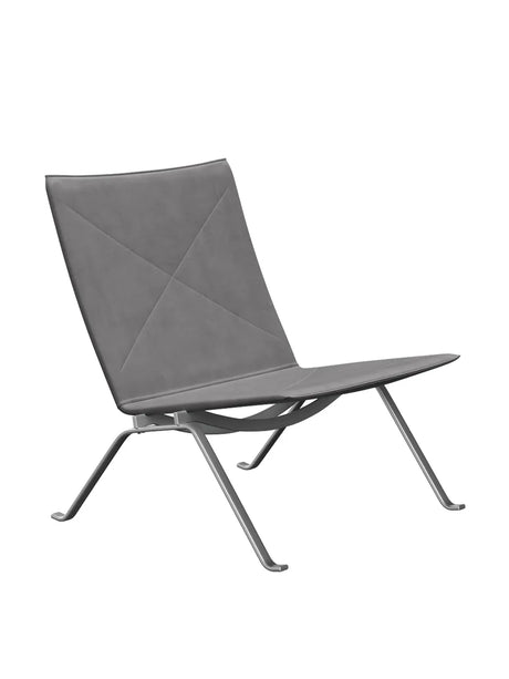 PK22 Loungestol af Poul Kjærholm - Embrace læder / Concrete - Jacobsen Plus