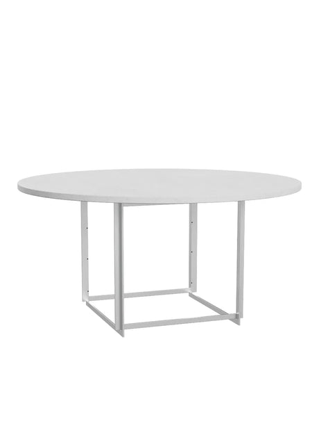 PK54 Bord af Poul Kjærholm - Valset marmor, hvid - Jacobsen Plus