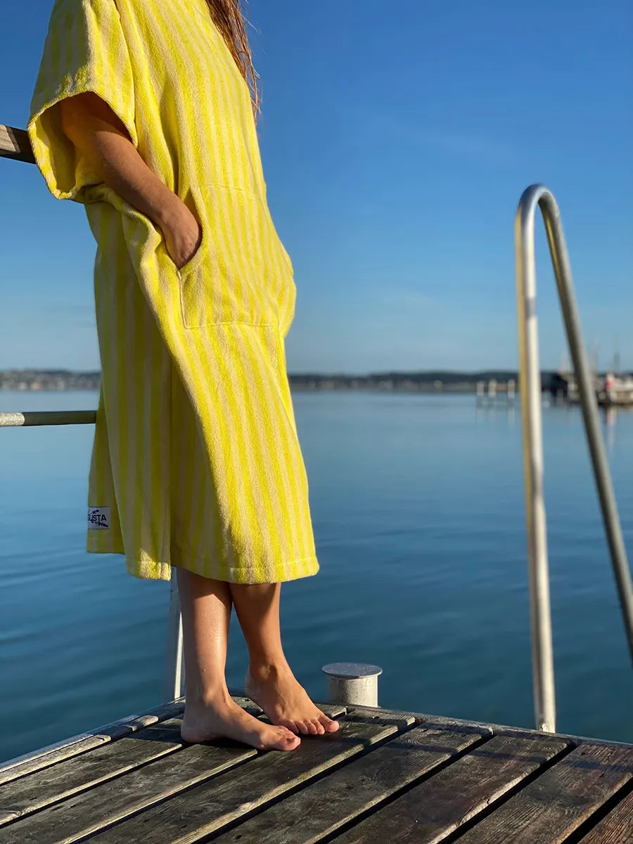 Naram Hoodie, pristine & neon yellow fra Bongusta