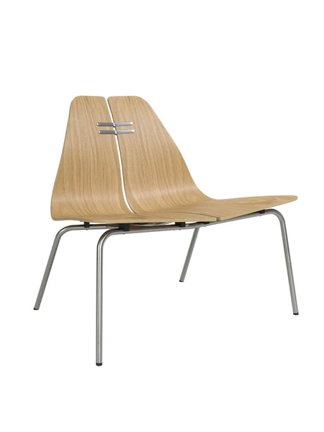 PK23 Lounge Chair, oak/steel af Poul Kjærholm - 1 - Jacobsen Plus