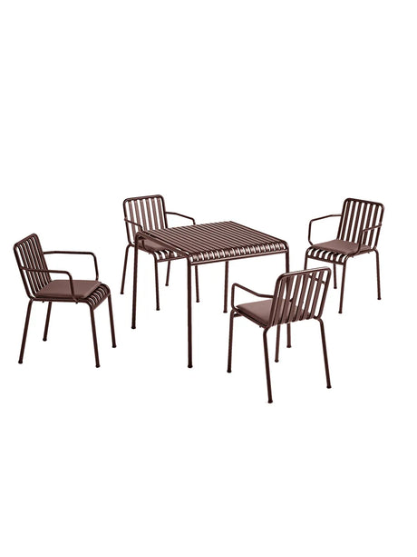 Palissade sæt, 4 armstole og bord i iron red fra HAY - 1 - Jacobsen Plus