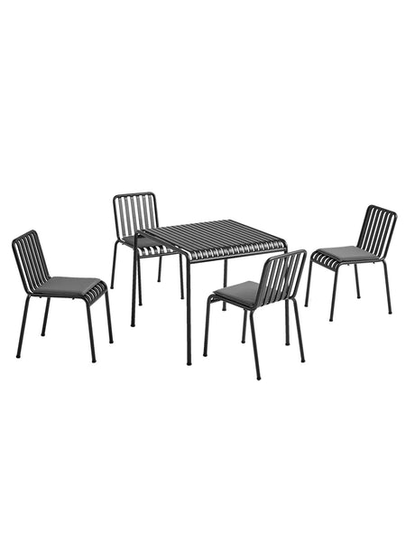 Palissade sæt, 4 stole og bord i anthracite fra HAY - 1 - Jacobsen Plus
