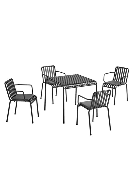 Palissade sæt, 4 armstole og bord i anthracite fra HAY - 1 - Jacobsen Plus