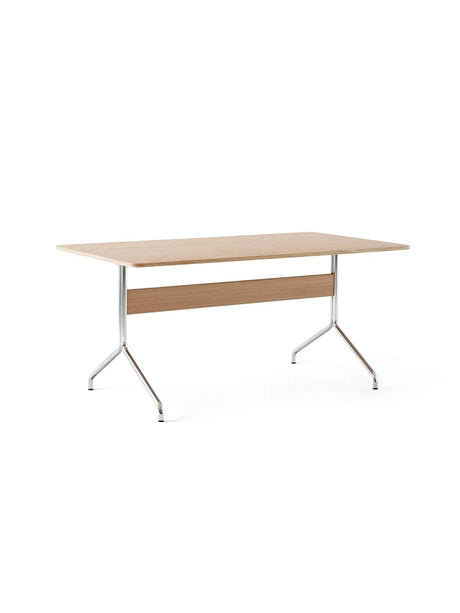 Pavilion Bord AV18 fra &Tradition - Lakeret eg - Krom stel - Jacobsen Plus
