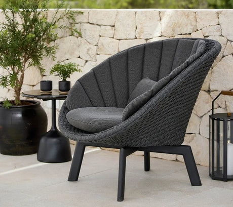 Peacock Loungestol, Soft Rope m/ben i alu fra Cane-line - 2 - Jacobsen Plus