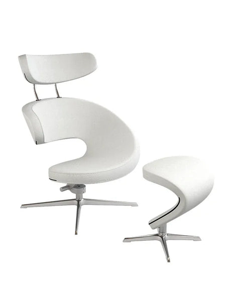 Peel™ Lænestol, venstre fra Variér - Hallingdal / Light beige HAL103 / Inklusiv skammel - Jacobsen Plus