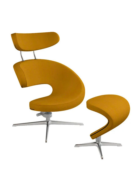 Peel™ Lænestol, venstre fra Variér - Hallingdal / Red pink orange HAL526 / Inklusiv skammel - Jacobsen Plus