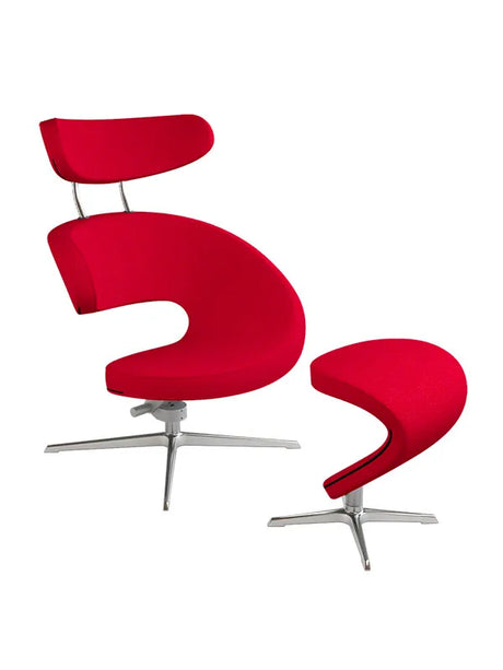 Peel™ Lænestol, venstre fra Variér - Hallingdal / Light pink red HAL680 / Inklusiv skammel - Jacobsen Plus