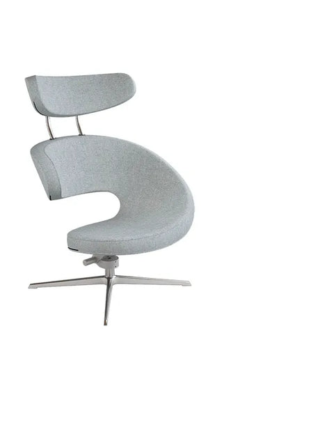 Peel™ Lænestol, venstre fra Variér - Hallingdal / Medium grey HAL130 / Eksklusiv skammel - Jacobsen Plus