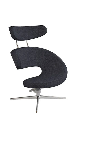 Peel™ Lænestol, venstre fra Variér - Hallingdal / Mixed black HAL180 / Eksklusiv skammel - Jacobsen Plus