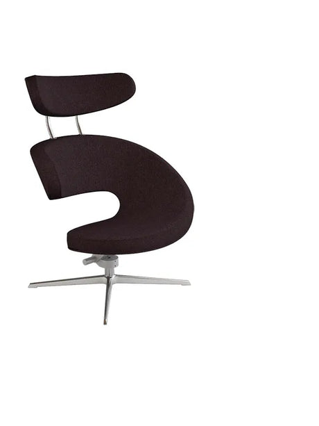 Peel™ Lænestol, venstre fra Variér - Hallingdal / Darker brown HAL376 / Eksklusiv skammel - Jacobsen Plus