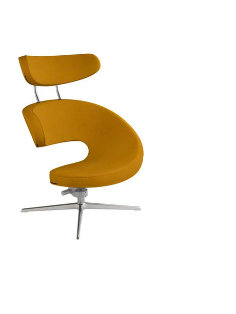 Peel™ Lænestol, venstre fra Variér - Hallingdal / Red pink orange HAL526 / Eksklusiv skammel - Jacobsen Plus