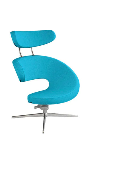 Peel™ Lænestol, venstre fra Variér - Hallingdal / Intence turchoise HAL850 / Eksklusiv skammel - Jacobsen Plus