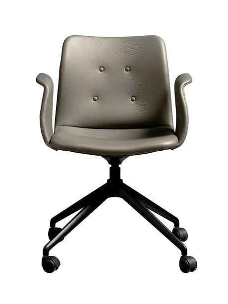 Primum Chair 4 Star Fixed m. Hjul fra Bent Hansen - Zenso 214 / Sort pulverlakeret aluminium - Jacobsen Plus