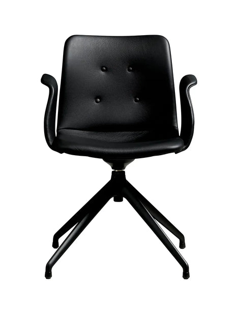 Primum Chair 4 Star Return Swivel fra Bent Hansen - Zenso 207 / Sort pulverlakeret aluminium - Jacobsen Plus