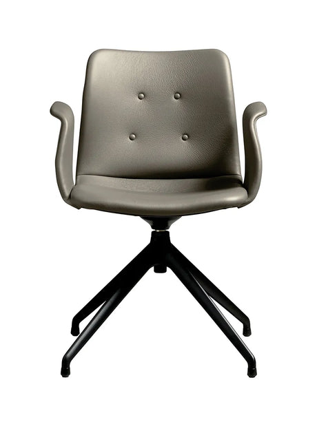 Primum Chair 4 Star Return Swivel fra Bent Hansen - Zenso 214 / Sort pulverlakeret aluminium - Jacobsen Plus