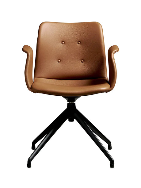 Primum Chair 4 Star Return Swivel fra Bent Hansen - Zenso 223 / Sort pulverlakeret aluminium - Jacobsen Plus