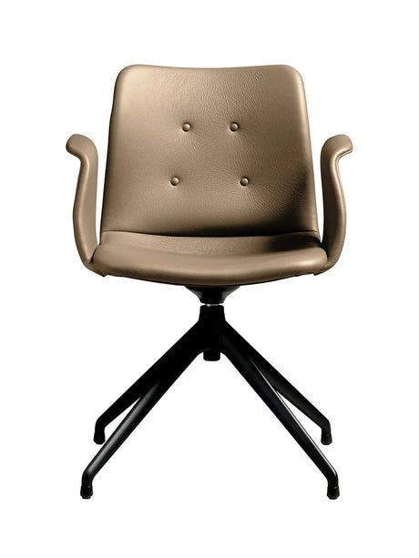 Primum Chair 4 Star Return Swivel fra Bent Hansen - Zenso 228 / Sort pulverlakeret aluminium - Jacobsen Plus
