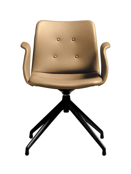 Primum Chair 4 Star Return Swivel fra Bent Hansen - Zenso 261 / Sort pulverlakeret aluminium - Jacobsen Plus