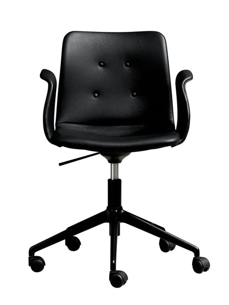 Primum Chair 5 Star Swivel m. Hjul fra Bent Hansen - Zenso 207 / Sort pulverlakeret aluminium - Jacobsen Plus