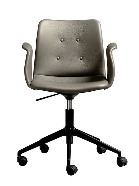 Primum Chair 4 Star Swivel m. Hjul fra Bent Hansen - Zenso 214 / Sort pulverlakeret aluminium - Jacobsen Plus