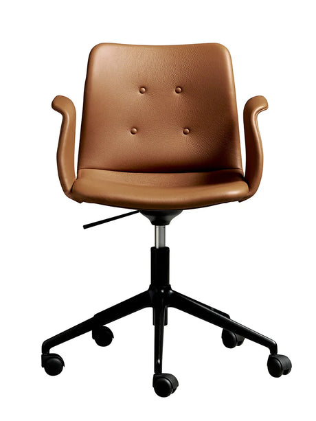 Primum Chair 4 Star Swivel m. Hjul fra Bent Hansen - Zenso 223 / Sort pulverlakeret aluminium - Jacobsen Plus