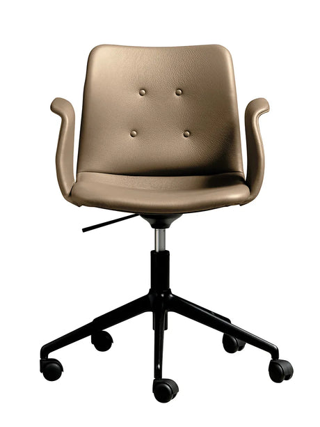 Primum Chair 4 Star Swivel m. Hjul fra Bent Hansen - Zenso 228 / Sort pulverlakeret aluminium - Jacobsen Plus
