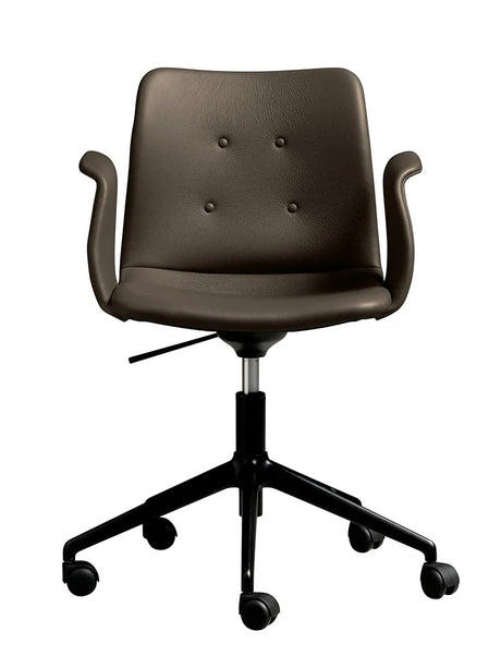 Primum Chair 5 Star Swivel m. Hjul fra Bent Hansen - Zenso 230 / Sort pulverlakeret aluminium - Jacobsen Plus
